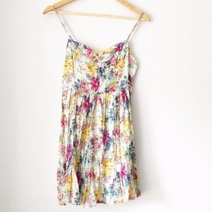 Lucca Couture White Floral Mini Sun Dress